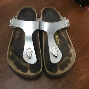 ***Silver Birkenstock with Swarovski Crystals***